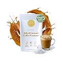 5 SPARROWS Healthy Sugar-Free Coffee Creamer Powder (Salted Caramel) - Stevia-Sweetened, Zero Sugar - Keto-Friendly Flavored Drink Mix, 10 oz