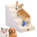5‑Step Curved Dog Stairs 22.6" H,Large Dogs,High Bed &amp; Car Access