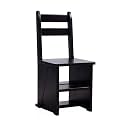 5-Step Folding Wooden Ladder Stool - Portable Stepladder for Adults Shoe Bench &amp; Flower Rack Ideal for Indoor Kitchen &amp; Bathroom Use Black Color(Black)