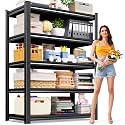 5 Tier Heavy Duty Garage Shelving, Adjustable Metal Rack, 35 x 16 x 71 in