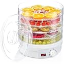 5-Tray Electric Food Dehydrator Machine with Adjustable Thermostat (35-70°C) - Stackable Food Dryer for Fruits, Vegetables, Herbs, Meat and Beef - For Healthy Home Kitchen Use