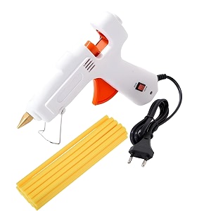 5 yellow glue sticks and 40w hot glue gun white adjustable constant temperature hot glue gun and fast preheating hot glue guns with leakproof technology for crafts amp diy projects ac100-240v