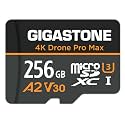 【5-Yrs Free Data Recovery】【Designed for Drone】 GIGASTONE 256GB Micro SD Card, 4K Drone Pro Max, A2 V30 for DJI Drone, 4K UHD Video Recording, R/W up to 100/60 MB/s, UHS-I U3 C10 Class 10 with Adapter