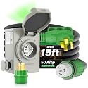 50 AMP Generator Inlet Box and 15Ft 50 AMP Generator Cord Kit