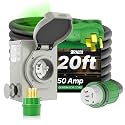 50 AMP Generator Inlet Box and 20Ft Generator Cord Kit