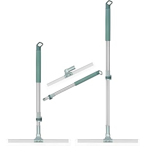 50 cm multifunctional magic floor squeegee with long handle adjustable and silicone strips floor washer with 180 degree rotating squeegee broom for cleaning