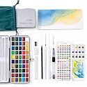 50 Colors Watercolor Paint Set,Art Supplies Portable Paint Art Kit