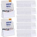 50 Count Corrugated Trifold Brochure Holder 8.5x11 Inch, Rack Card Holder Literature Paper Flyer Display Stand Bookmark Display for Magazine, Pamphlet, Booklets, Menu, Offices