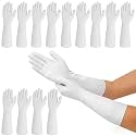 50 Counts 16" Long Disposable Nitrile Gloves,White,M