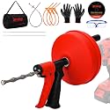 50 FT Drain Snake 11-in-1 Double Mode Drain Auger Tools