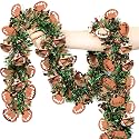 50 FT Football Party Decorations, Brown Green Football Tinsel Garland