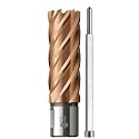 50 mm Diameter. Annular Cutters CARBIDE COATED in High Speed Steel. HSS Annular Core Cutter Carbide Coated GOLD Color. Cutting Length 55mm. Broach Core Cutting Tool.