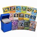 50 Official Pokemon TCG Cards Card Lot with Holofoil Rare, Uncommon, Common, Trainer, and Energy Cards NFL (50 Cards with Deck Box)