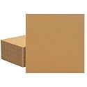 50 Pack 12x12 Inch Brown Corrugated Cardboard Sheets, Corrugated Cardboard Filler Insert Sheet Pads for Mailing, Pack Shipping, Cardboard Backing, Craft Card Board