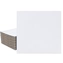 50 Pack 12x12 Inch White Corrugated Cardboard Sheets, Corrugated Cardboard Filler Insert Sheet Pads for Mailing, Pack Shipping, Cardboard Backing, Craft Card Board