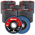 50 Pack 40 Grit Zirconia Flap Discs 4.5" x 7/8" T27 for 4 1/2 Inch Angle Grinder Flap Wheels Heavy-Duty Grinding &amp; Sanding Discs for Metal, Wood, Stainless Steel