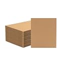 50 Pack 5x7 Inch Brown Corrugated Cardboard Sheets, Corrugated Cardboard Filler Insert Sheet Pads for Mailing, Pack Shipping, Backing, Craft Card Board