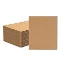 50 Pack 8x10 Inch Brown Corrugated Cardboard Sheets, Corrugated Cardboard Filler Insert Sheet Pads for Mailing, Pack Shipping, Backing, Craft Card Board