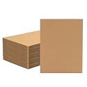 50 Pack 9x12 Inch Brown Corrugated Cardboard Sheets, Corrugated Cardboard Filler Insert Sheet Pads for Mailing, Pack Shipping, Backing, Craft Card Board