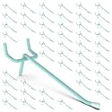 50-Pack Blue Pegboard Hooks 4 Inch - Fits 1/8 and 1/4 Inch Boards