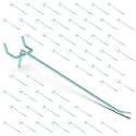 50-Pack Blue Pegboard Hooks 6 Inch - Fits 1/8 and 1/4 Inch Boards
