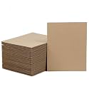 50 Pack Brown Corrugated Cardboard Sheets 8"L x 10"W, Flat Kraft Sheet for DIY Glass Divider Kits and Crafts Supplies