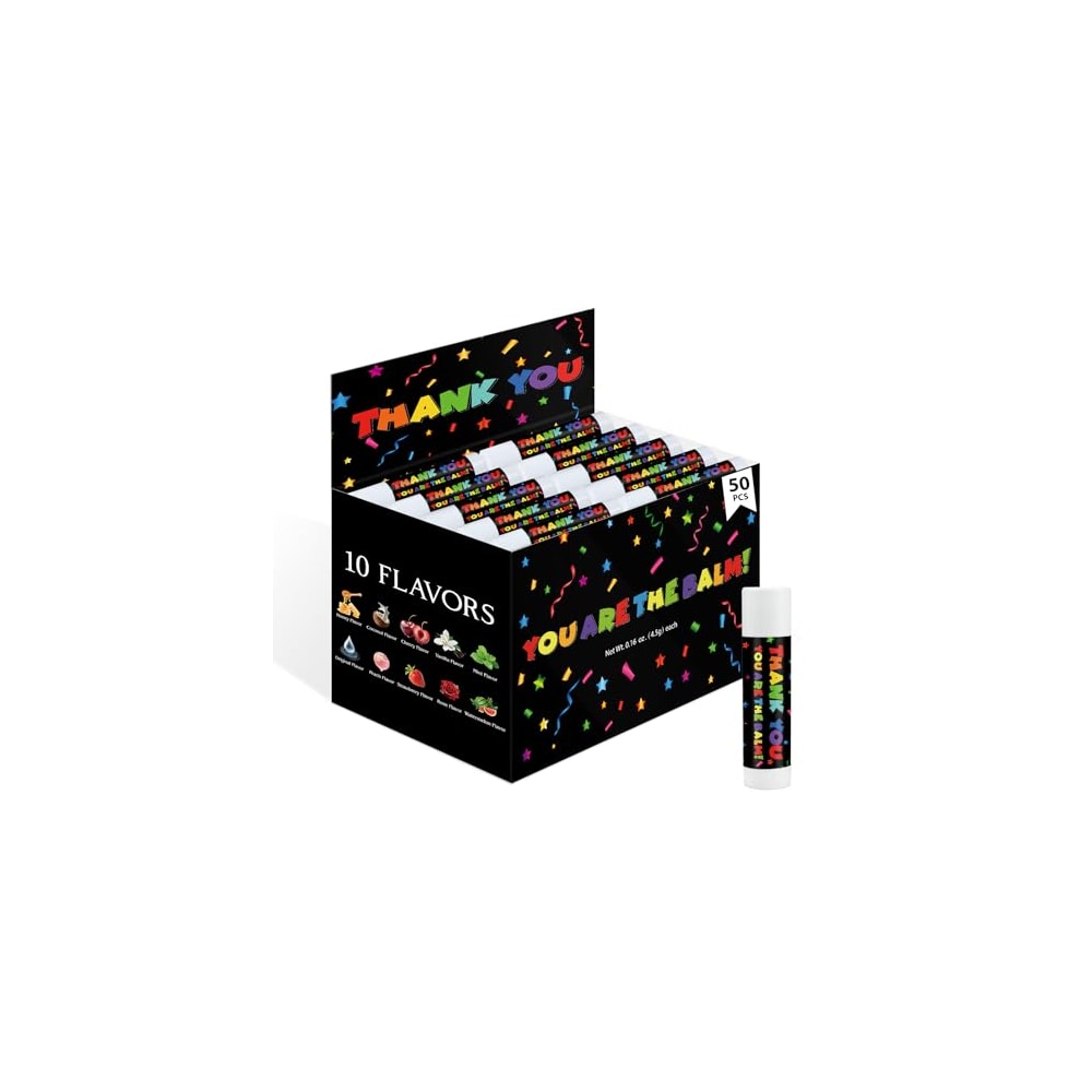 50 Pack Employee Appreciation Gifts Moisturizing Lip Balms Bulk for ...