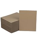 50 Pack Corrugated Cardboard Sheets 8.7"L x 11"W, Flat Kraft Sheet for DIY Glass Divider Kits and Crafts Supplies, Brown
