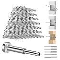 50 Pack Invisible Cable Railing Kit, 1/8" Terminal Receiver &amp; Swage Stud End for Cable Railing, T316 Stainless Steel Cable Tensioners Hardware with Spare Thread for Stud Level/Stair Metal Post