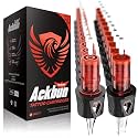 50 Pack Mixed Size Tattoo Needles 5Pcs each of #10 5RL, 7RL, 9RL, 15RM, 21RM, 15M1, 21M1 – #12 5RS, 7RS, 9RS Assorted Disposable Finger Ledge Tattoo Cartridge Needle with Membrane