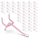 50-Pack Pink Pegboard Hooks 2 Inch - Fits 1/8 and 1/4 Inch Boards