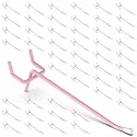 50-Pack Pink Pegboard Hooks 4 Inch - Fits 1/8 and 1/4 Inch Boards