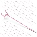 50-Pack Pink Pegboard Hooks 6 Inch - Fits 1/8 and 1/4 Inch Boards