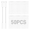 50 Pack USB C to 3.5 mm Jack Adapter, 3.5mm 1/8 Inch Aux to USB C Audio Headphone Jack Adapter Compatible with iPhone 17/16/15, iPad Pro, SMSUNG Galaxy S25 S24 S23 Ultra, Pixel 10/9/8