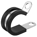 50 PCS 1/2 Inch Cable Clamps, 304 Stainless Steel Cable Clamps, Insulated Clamp, Hose Clamp, Pipe Clamp, Sturdy Clamp, and Wire Clamp by RTHIEAI