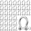50 Pcs 1/8 Inch D Ring Shackles Rugged 220 Lbs Max Break Strength