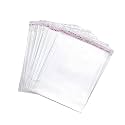 50 Pcs 10x14 Inch Plastic Transparent Poly Bags For Packing Saree Garments Gift Sealable | Used For Saree Packing, Shirts Packing Etc. Bopp Poly Bags Self Adhesive