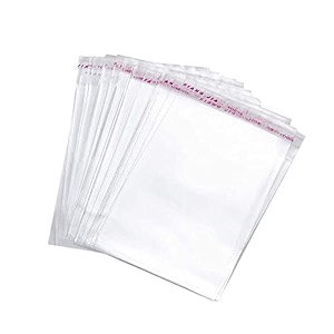 50 pcs 14x18 inch plastic transparent poly bags for packing saree garments sealable  used for saree packing shirts packing etc bopp poly bags self adhesive