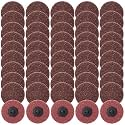 50 Pcs 3 Inch Sanding Discs Red Quick Change Sanding Discs