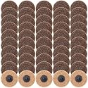 50 Pcs 3 Inch Sanding Discs Khaki Quick Change Sanding Discs
