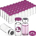 50 Pcs 3ml Sterile Vials Empty Vials for Injection, Purple Lid