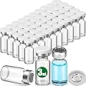 50 Pcs 3ml Sterile Vials Empty Vials for Injection, White