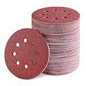 50 Pcs 5-Inch 8-Hole Hook &amp; Loop Sanding Discs,40-800 Grit,Best Orbital Sander Pads for Wood,Auto,Metal Polishing,Wet &amp; Dry Sandpaper for Random Orbital Sander. (180 Grit)