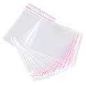 50 Pcs 8X12 Inch Plastic Transparent Poly Bags For Packing Garments Accessories Sealable | Used For Gift Packing, Shirts Packing Etc. Bopp Poly Bags Self Adhesive