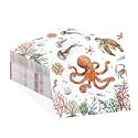 50 Pcs Decoupage Napkins 5 x 5 inch 3 Ply Nautical Cocktail Napkins