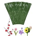 50 PCS FIVEIZERO 16 Gauge Green Floral Wire Stems for Artificial Flower Making,Florist Wire,Flower Wires for Crafts,Alambre para Flores for Wreaths, Flower Arrangements and DIY Projects