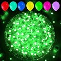 50 PCS Green Balloon Light with Loop for Hanging, Mini Ball Lamp Round Tiny Led Light for Paper Lanterns Balloons Birthday Party Event Wedding Halloween Christmas Decoration