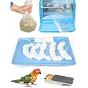 50 Pcs Large Disposable Bird Cage Liners, 34'' X 22'' Plastic Parakeet Cage Liner Bag Birds Cage Tray Liners Universal Film Bird Cage Accessories for Finches Canaries Cockatiels Birdcage