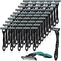 50 Pcs Men's Disposable Razors Bulk 3 Blade, Individually Wrapped