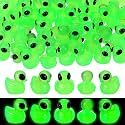 50 Pcs Mini Alien Duck Glow in The Dark Mini Alien Figures Green